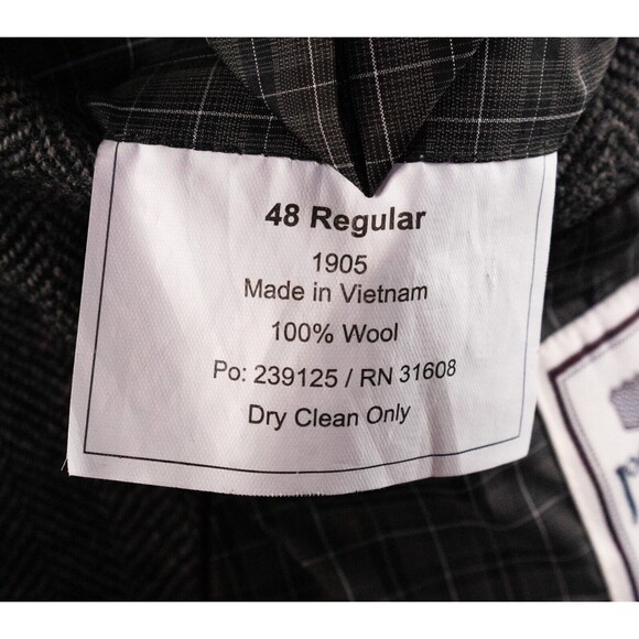 Jos A Bank 1905 Sport Coat Jacket Blazer Mens 48r Brown Herringbone Tweed EUC - Picture 13 of 14